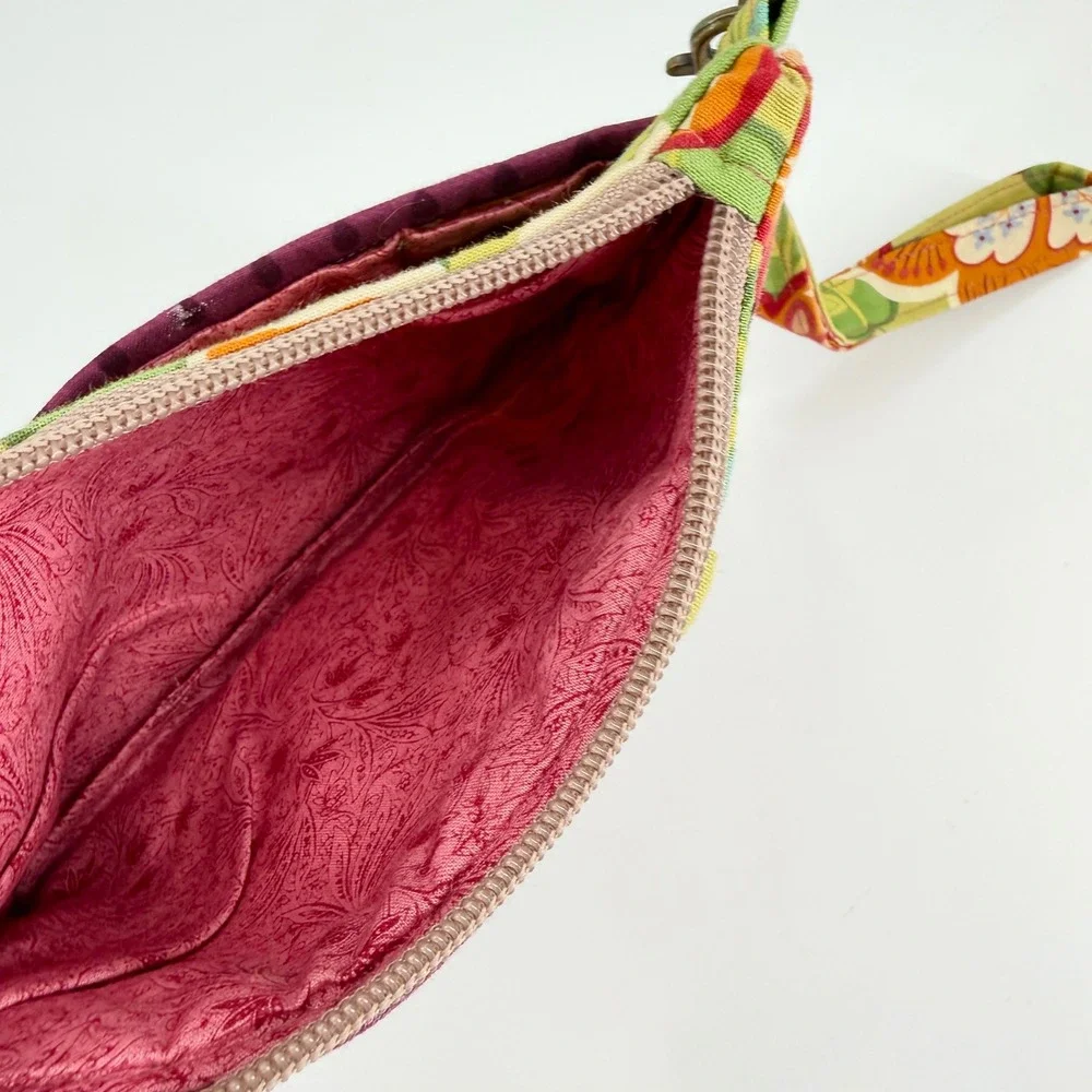 CT Designs Handmade Floral Patchwork Wristlet Wallet Clutch ID Window Boho